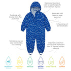 Essentials Waterproof Puddle Suit Blue Raindrop
